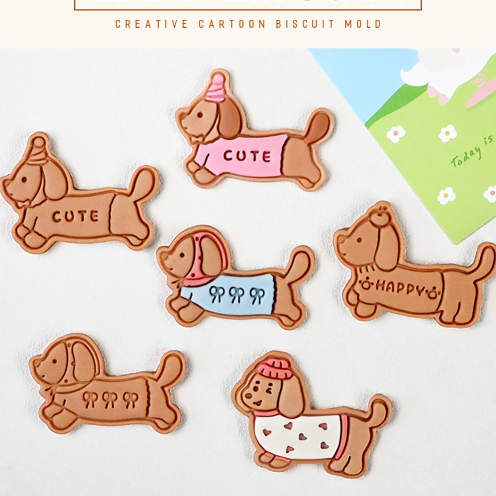 Kitchen Baking Products - Keksausstecher mit Cartoon-Würmchen-Hund-Motiv, Keksform, Küchenbackwerkzeug, DIY-Zubehör