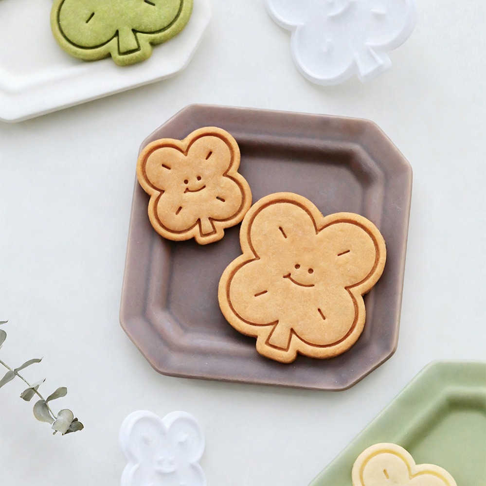 Kitchen Baking Products - Glücksbringer Vierblättriges Kleeblatt Ausstechformen Keksform Stempel