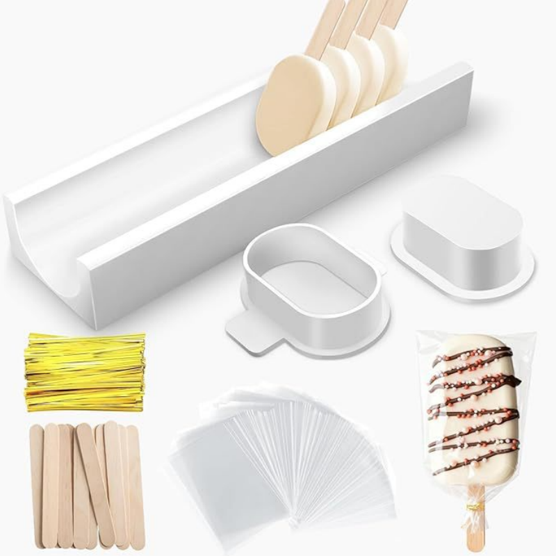 Kitchen Baking Tray - Cake-Pop-Formen-Set mit Antihaft-Backblech, wiederverwendbarer Cake-Pop-Schneider, Backwerkzeug,