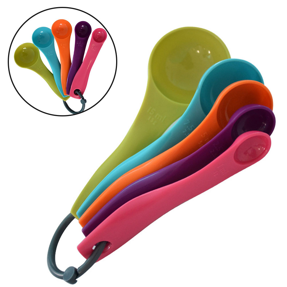 Kitchen Baking Utensil Set - 5-stück Bunte Salz Öl Löffel Schöne