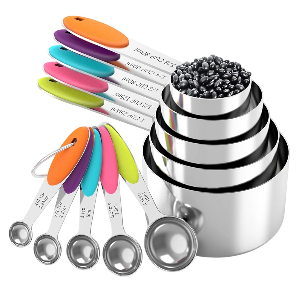Kitchen Baking Utensil Set - A25F-Messbecher- und Löffelset, Edelstahl, Küchenutensilien zum