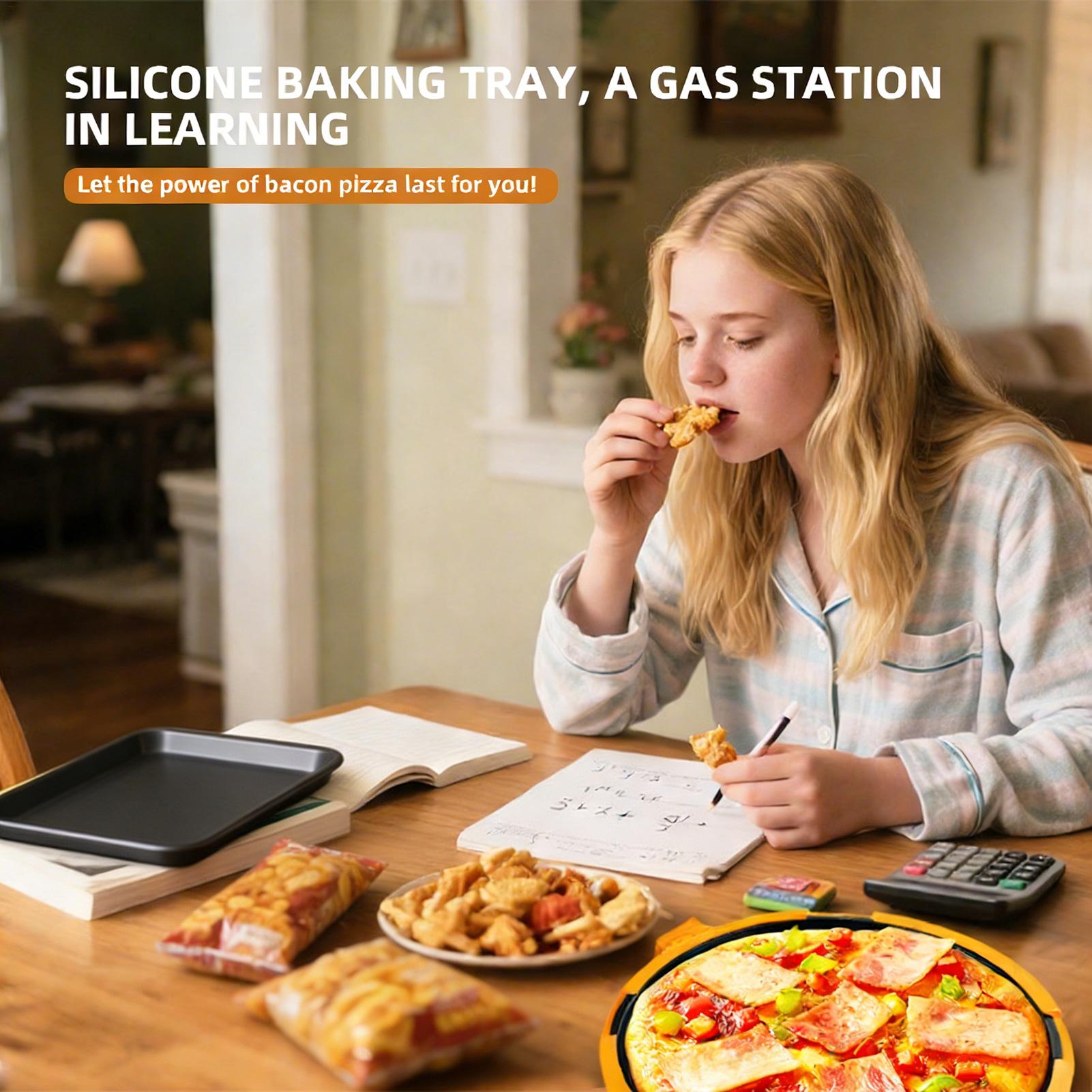 Kitchen Baking Tray - Mikrowellen-Grillpfanne Schnellheizende Pizzaplatte Mikrowellen-Käsegrill für Ofen