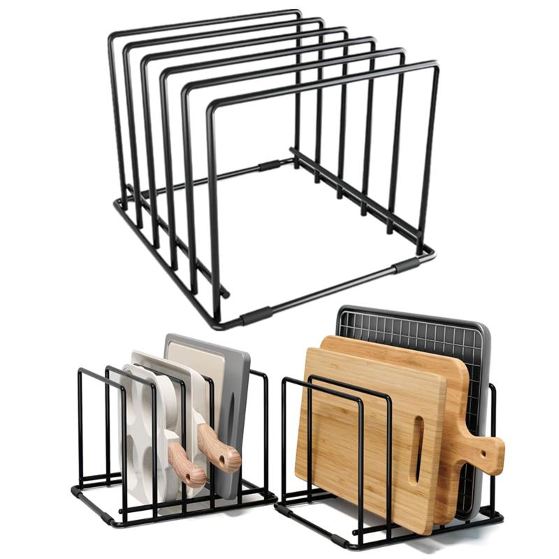 Kitchen Baking Organization - Küchenpfannen-Organizer mit rutschfesten Füßen, Backblechhalter und