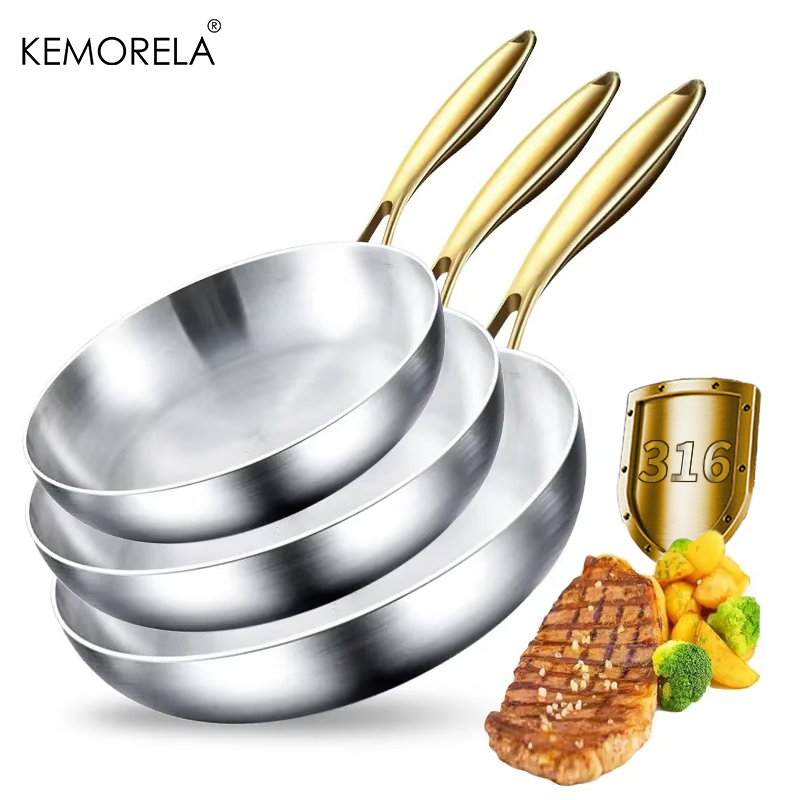 Kitchen Baking Pan Set - 3 Teile/satz 316 Edelstahl Gold Griff