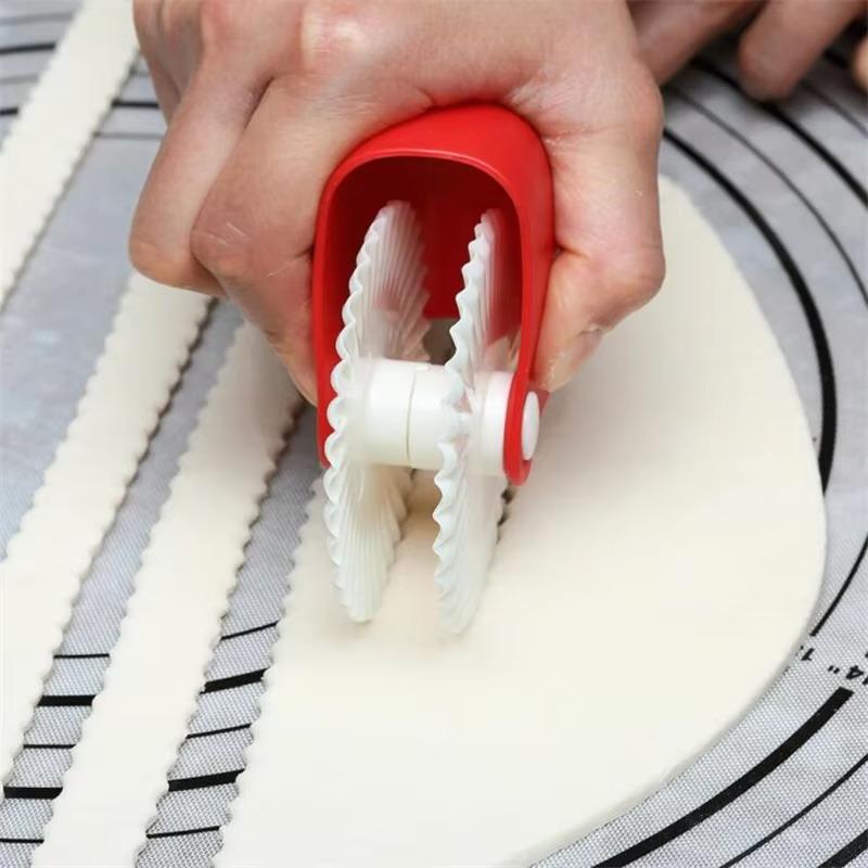 Kitchen Baking Decor - Küchen-Pizza- und Gebäckgitter-Schneider, Torten-Dekor-Schneider, Kunststoff-Rollschneider für
