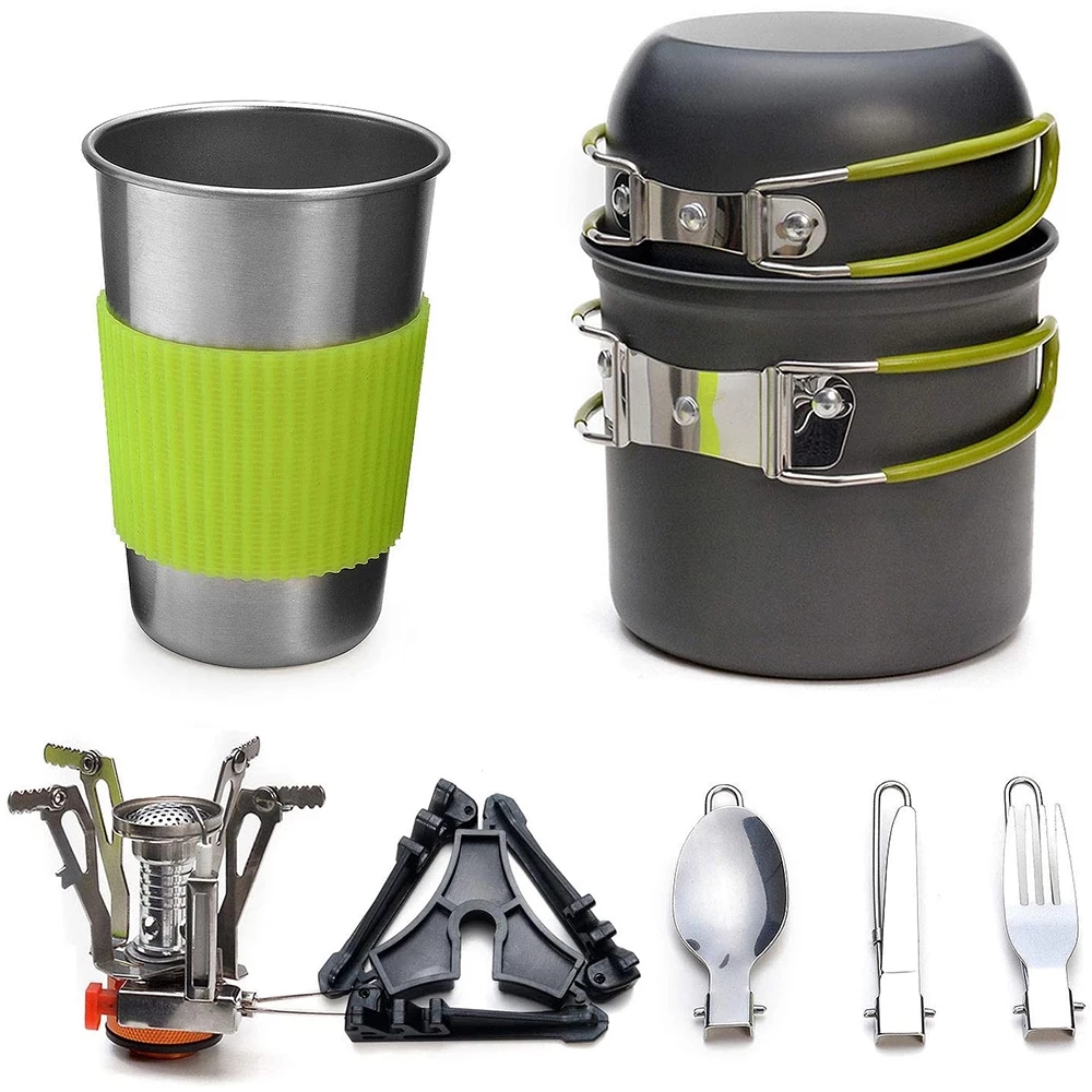 Kitchen Baking Pan Set - Camping-Kochgeschirr-Set mit Herd, Outdoor-Kochset, Outdoor-Topf, Reisen,