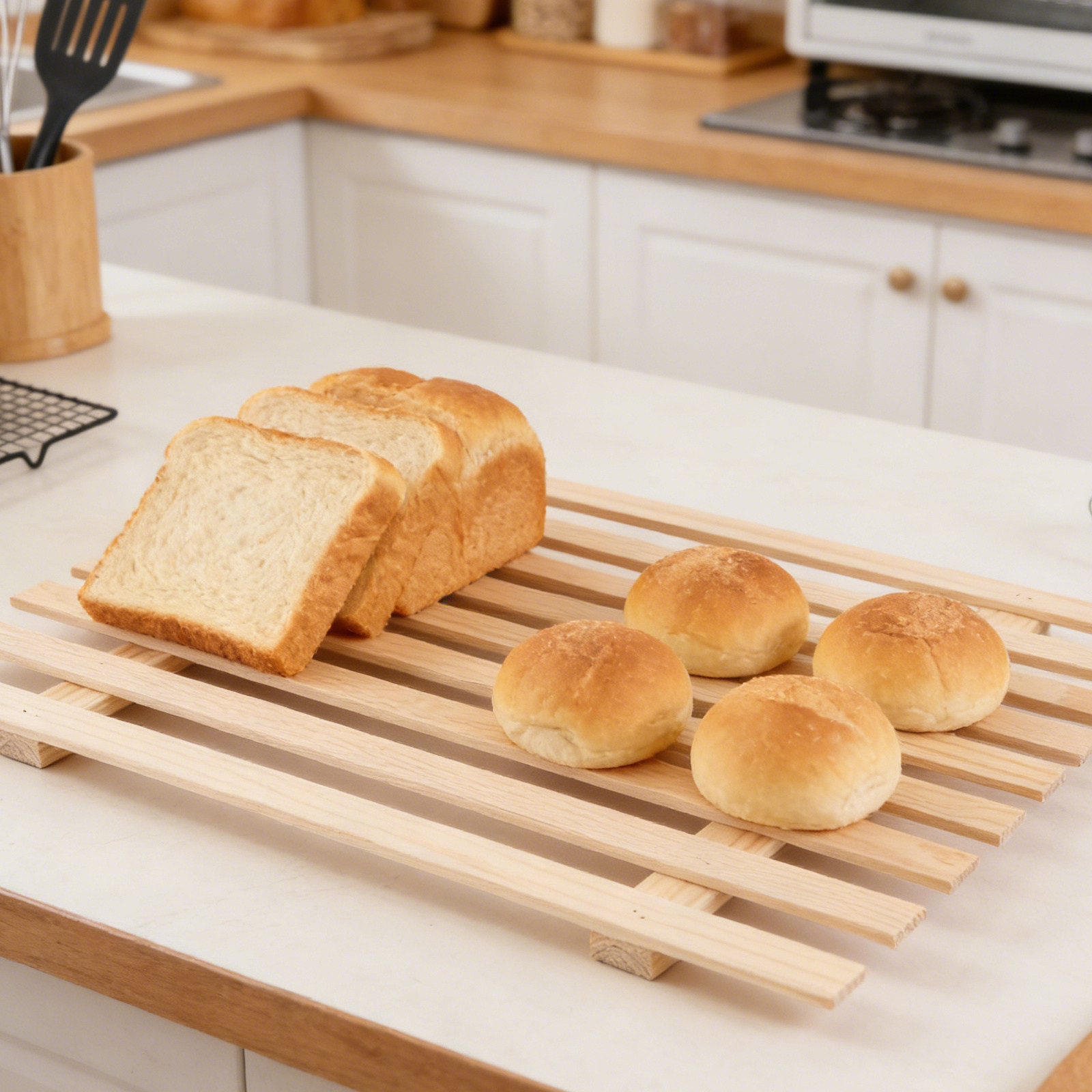 Brot-Holzkisten-Set mit 3 Stüc – Kitchen Baking Organization Bewertung und Preis