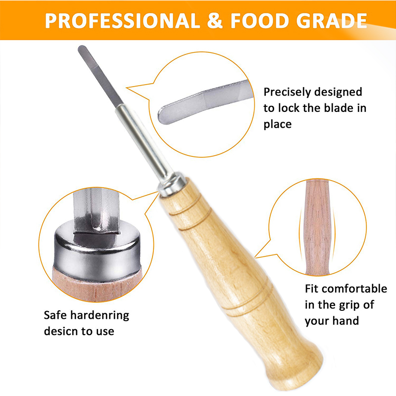 Kunststoff/Holz Brot Lame Werk – Dough Scraper Curved Bewertung und Preis