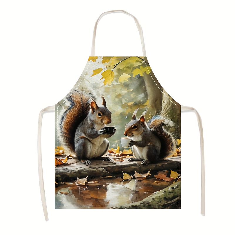 Leinen-Schürze mit Eichhörnche – Kitchen Baking Area Ideas Bewertung und Preis