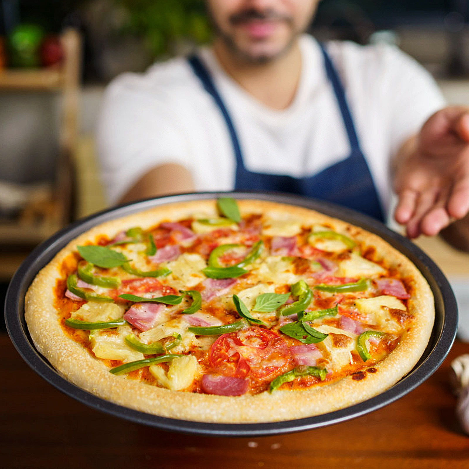 Runde Pizzapfanne aus Kohlenst – Kitchen Baking Tray Bewertung und Preis