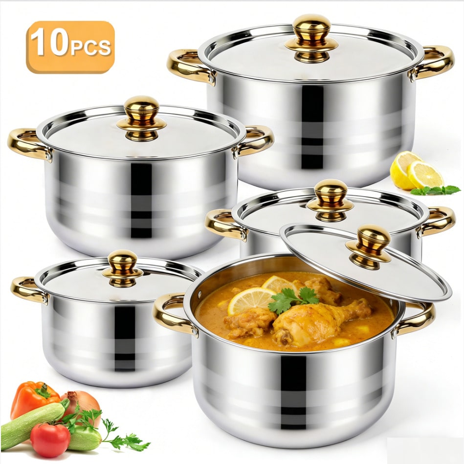Edelstahl-Topfset, modernes Lu – Kitchen Baking Pan Set Bewertung und Preis
