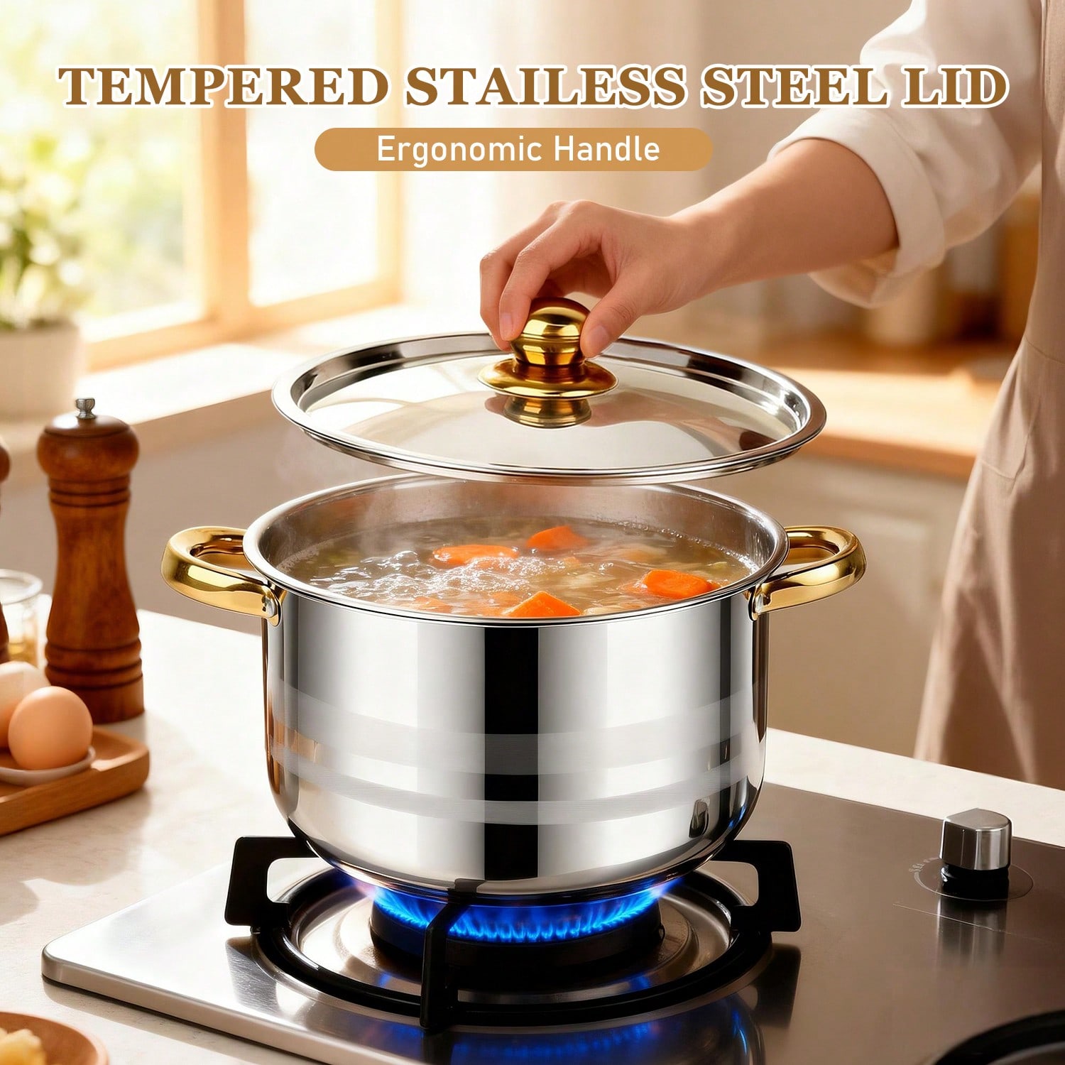 Edelstahl-Topfset, modernes Lu – Kitchen Baking Pan Set Bewertung und Preis