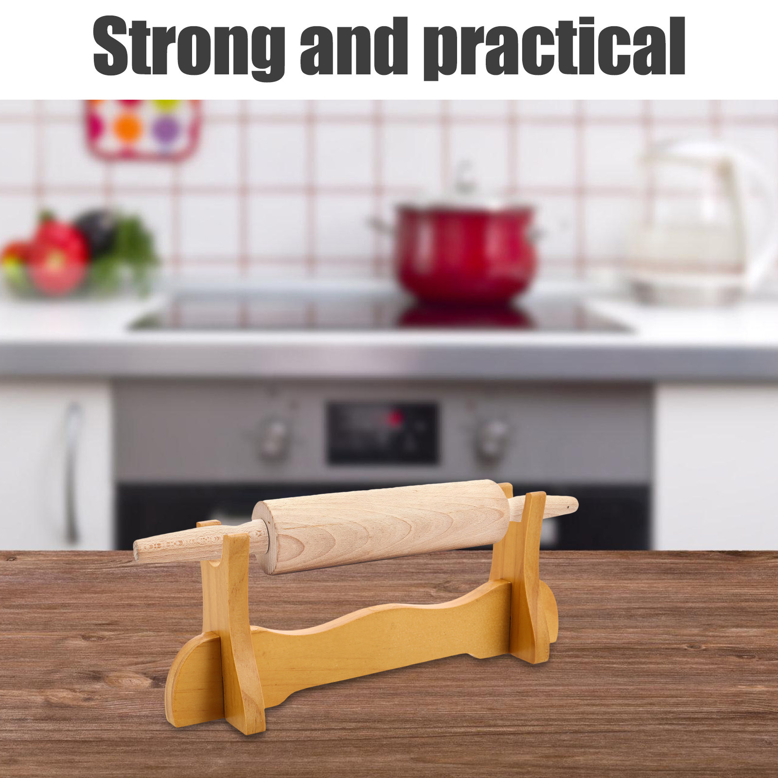 Holz-Teigrollenhalter für die  – Kitchen Baking Organization Bewertung und Preis