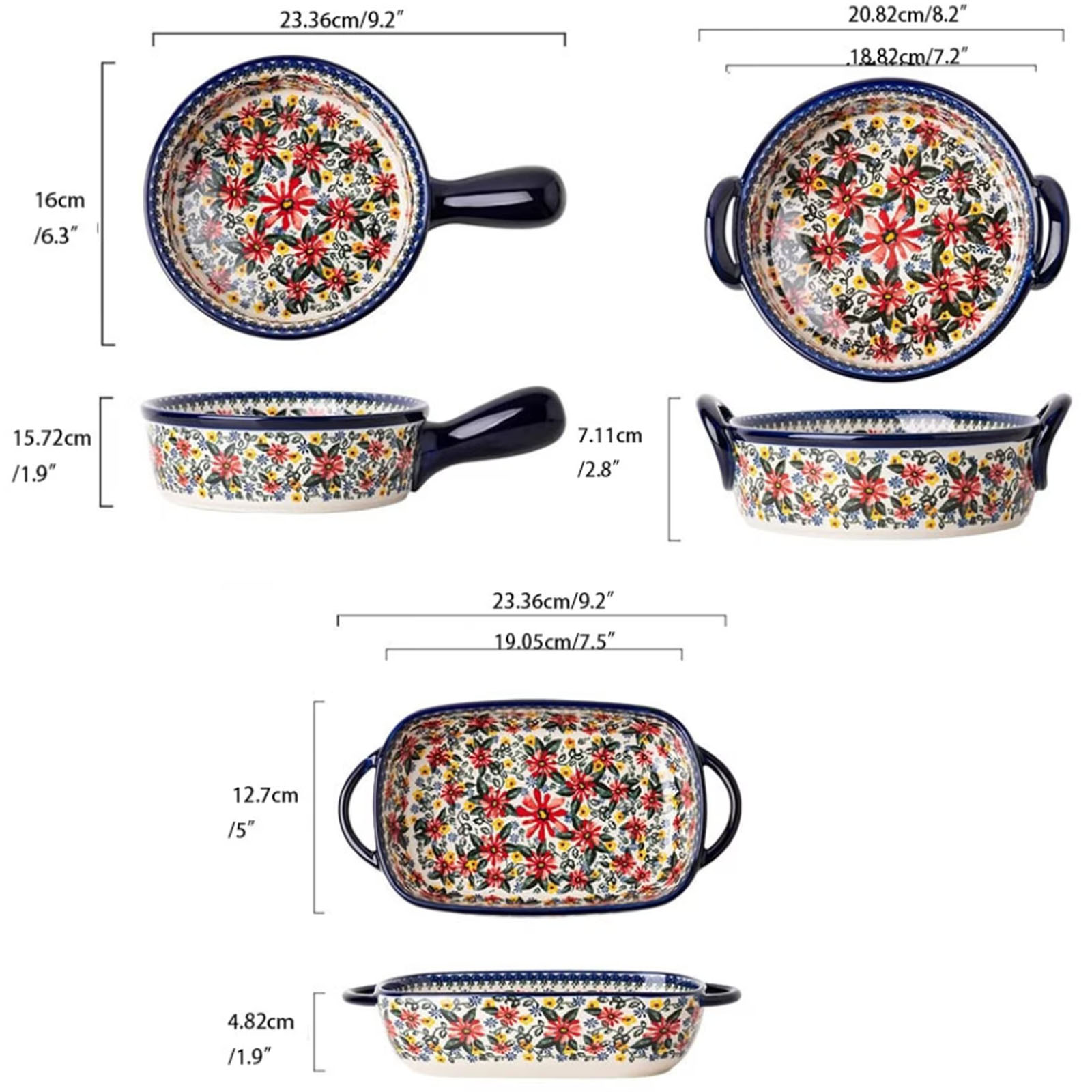 1 Stück, florales Keramik-Back – Kitchen Baking Must Haves Bewertung und Preis